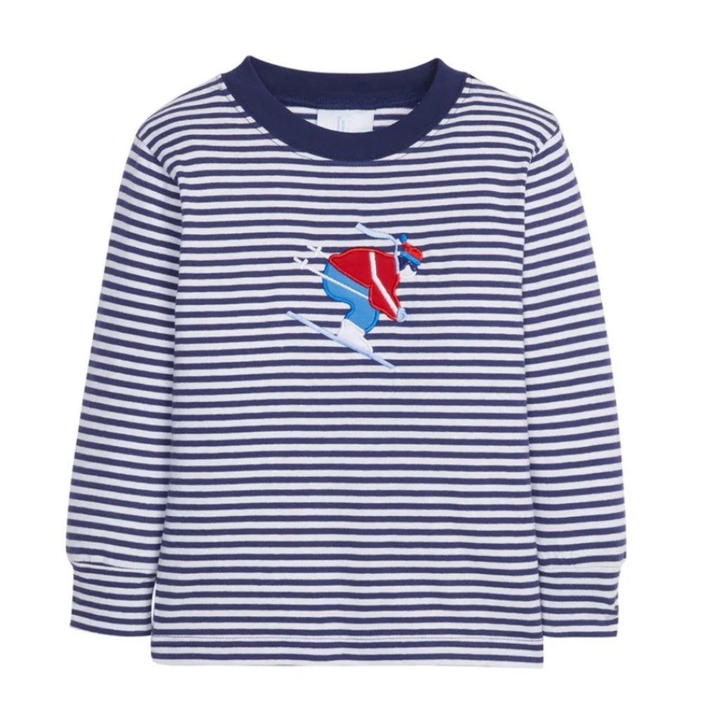 Little English Appliqué Shirt Ski 18M